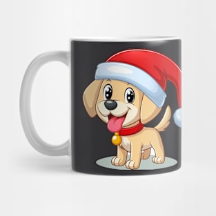 Labrador wearing a Santa hat Mug